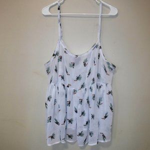 torrid White Tropical Toucan Print Tank Top